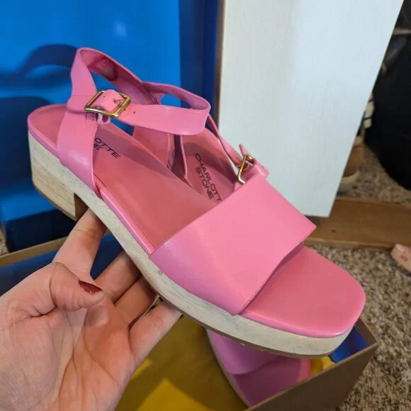 Charlotte Stone Pink Allie Clog Sandals - Picture 4 of 11
